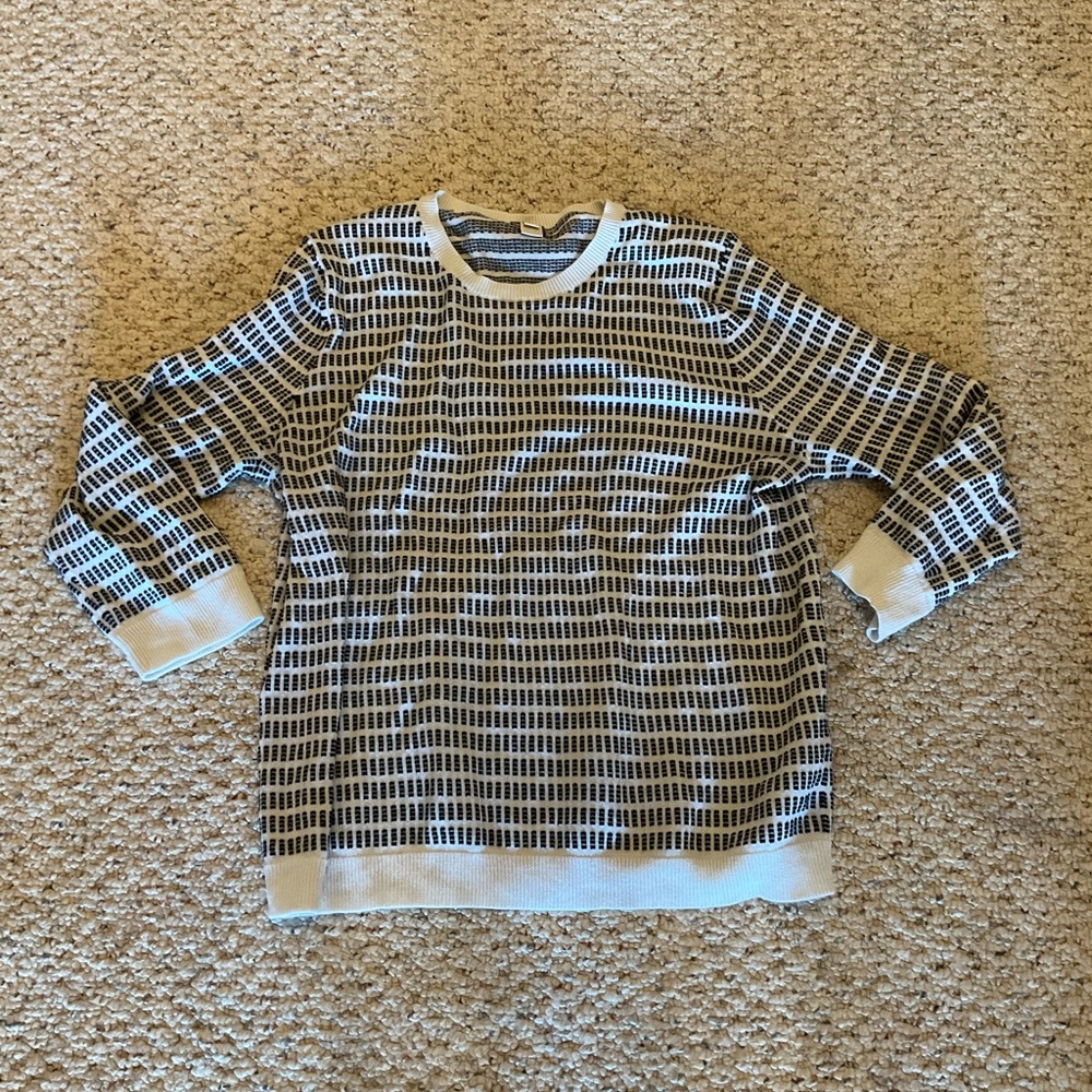J Crew Black and White Sweater